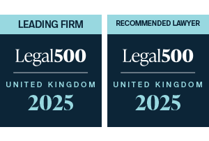 Legal_500_2025 Legal 500, Leading Firm and Recommended Lawyer logos for a United Kingdom Registered Law Firm - Awarded for 2025
